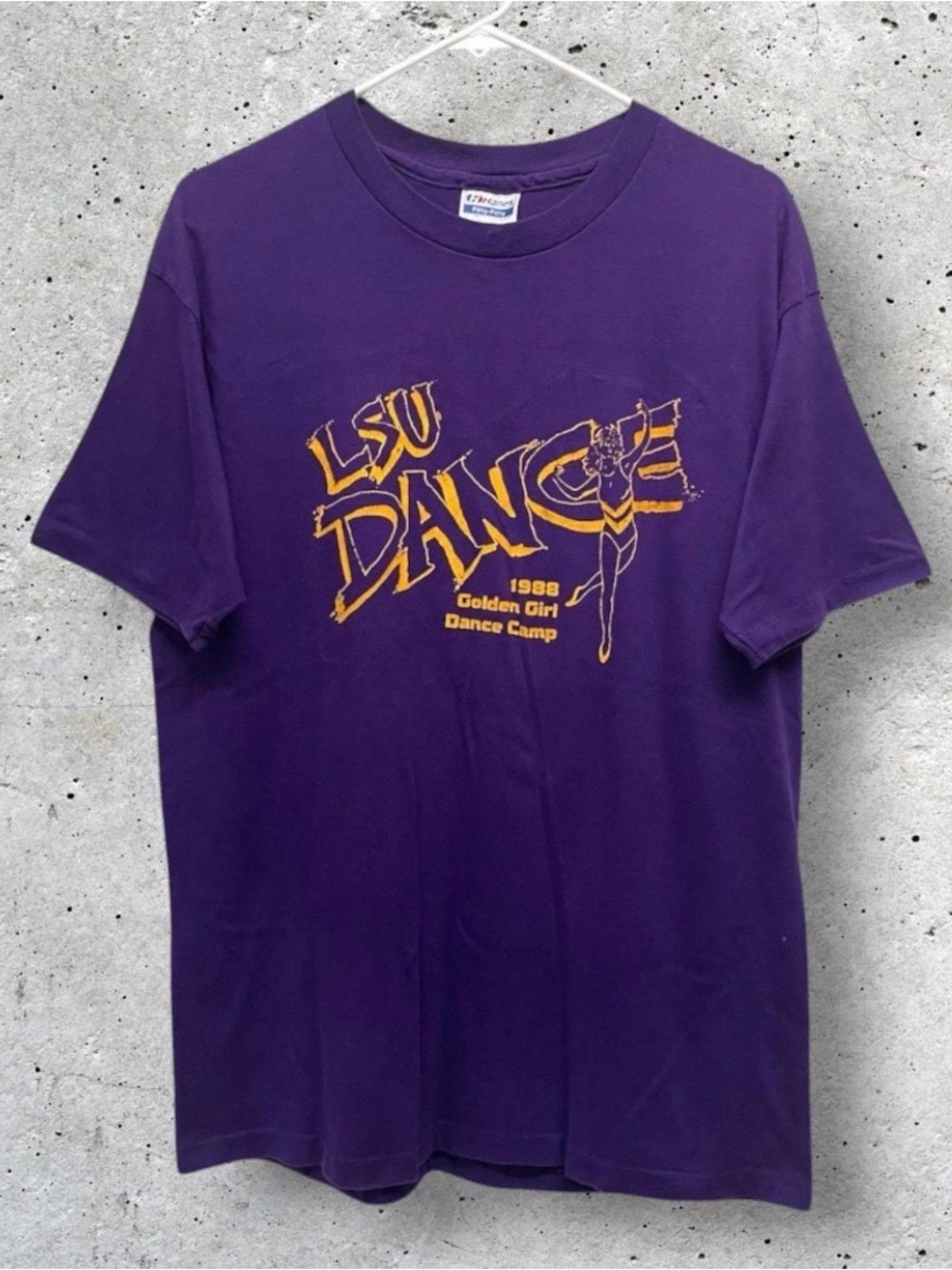 Rare Vintage 1988 LSU Golden Girls Dance Camp Purple T-Shirt // XL